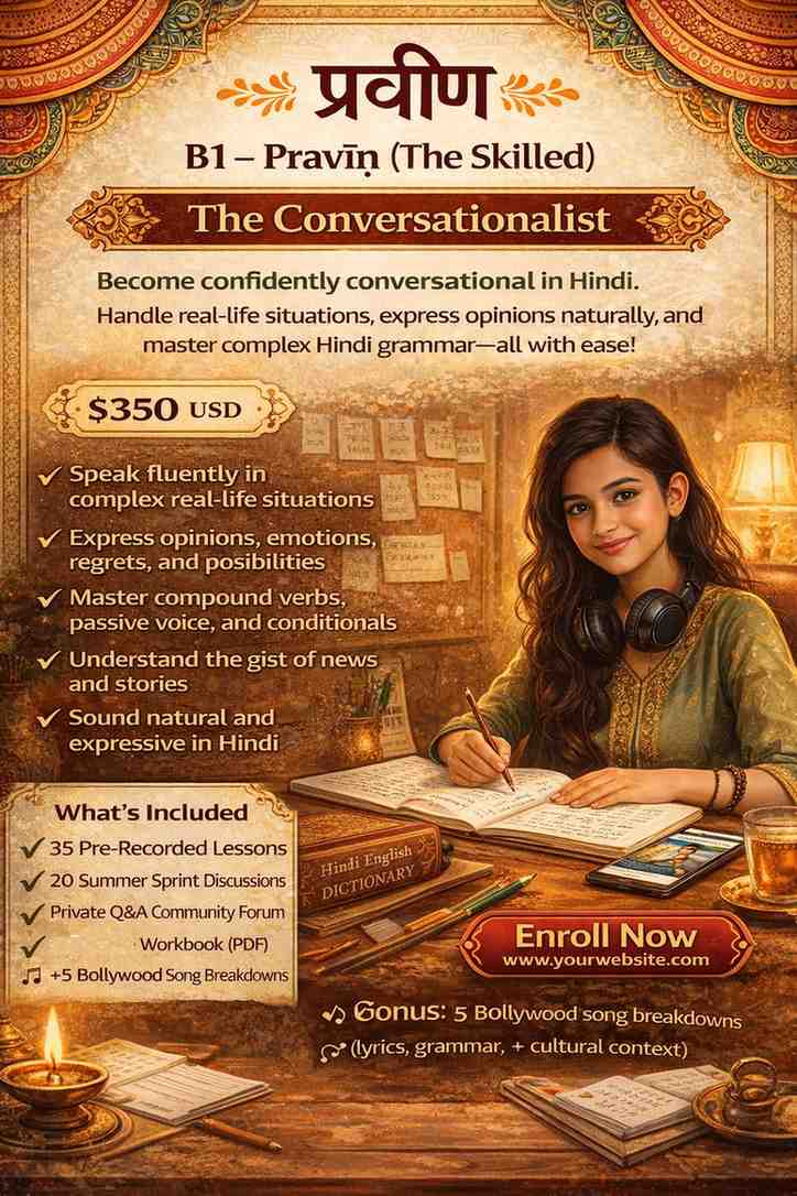 Course B1 - Pravīṇ (The Skilled) - "The Conversationalist"(35 Lectures)